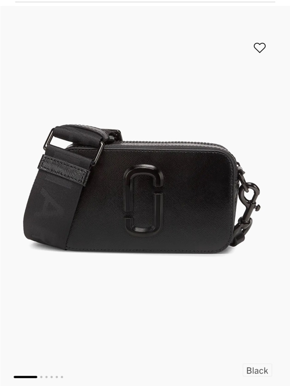 NWOT Marc Jacobs Snapshot DTM Black Crossbody Camera Bag Double J Logo